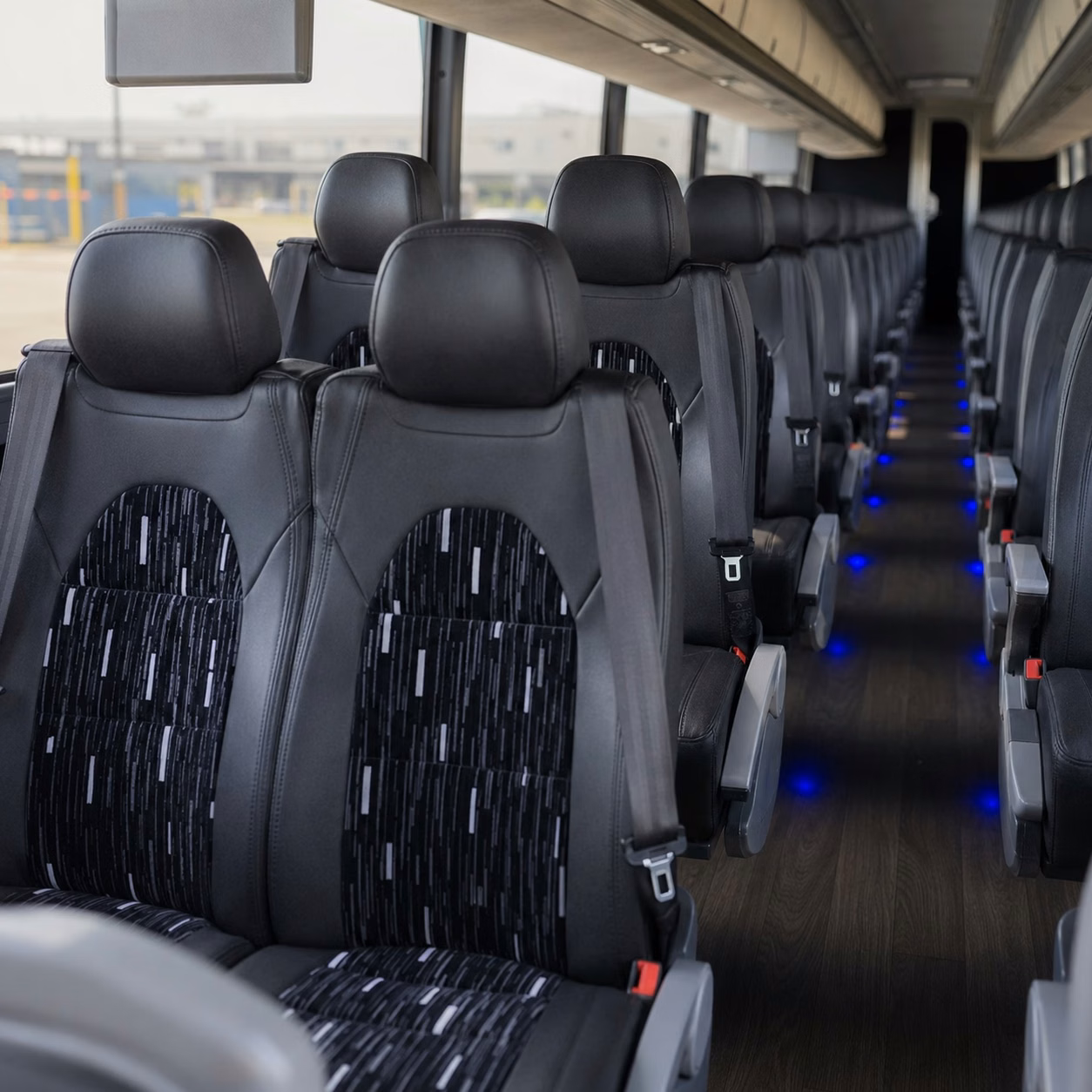 lawrence charter bus rental inside